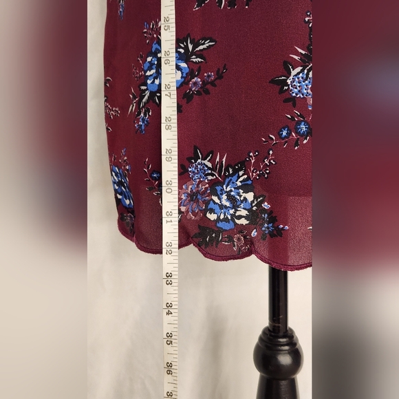 Lily Rose burgundy cold shoulder dress - Picture 2 of 7